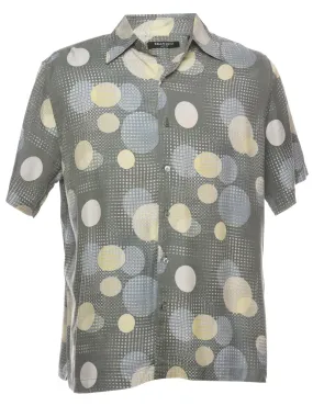 1990s Polka Dot  Shirt - L