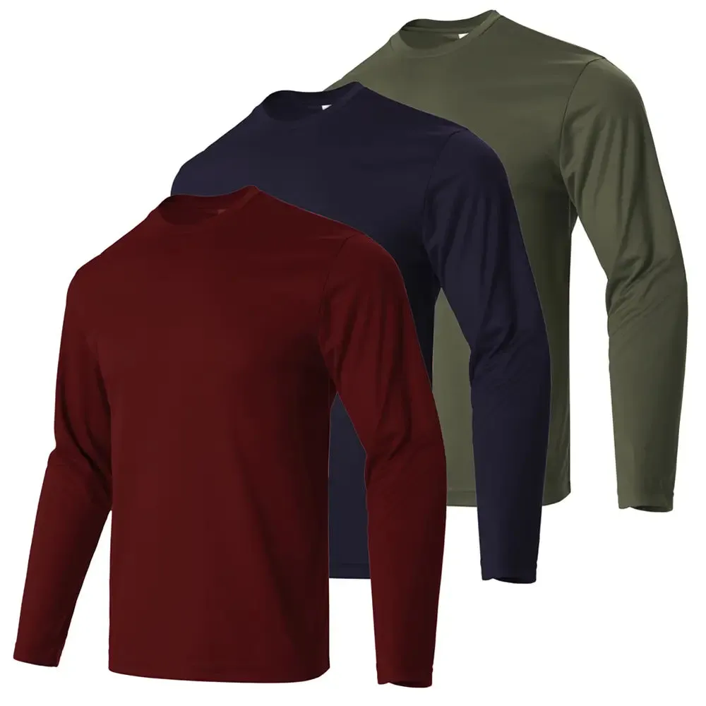 3pcs Men's Long Sleeve Sports Tees