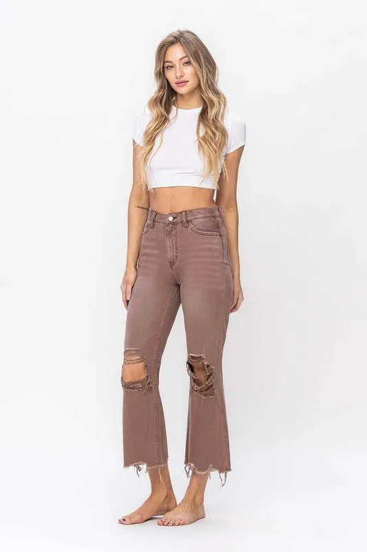 90S VINTAGE CROP FLARE JEAN