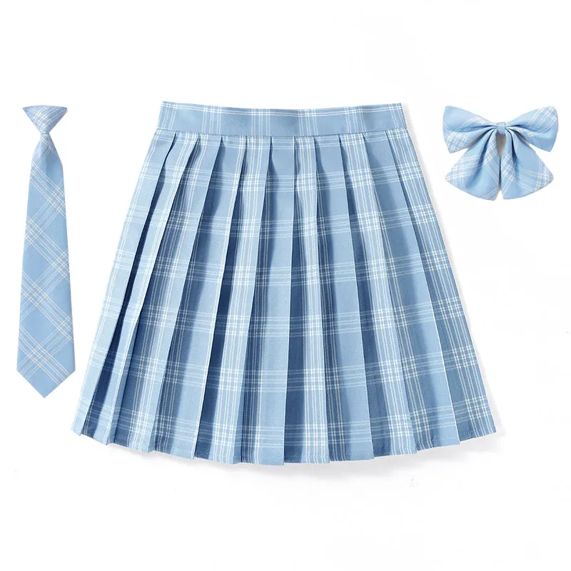 [Air Blue] JK vintage plaid seifuku uniform skirt