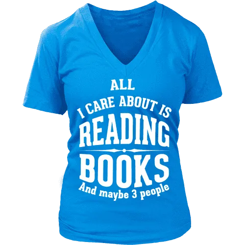 All i care about is reading books V-neck