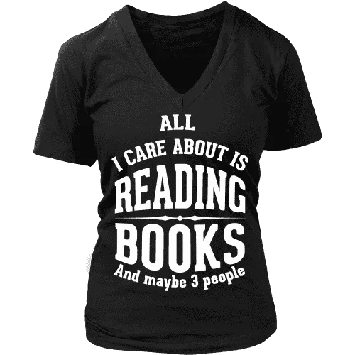 All i care about is reading books V-neck