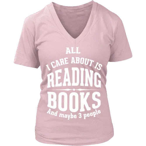 All i care about is reading books V-neck