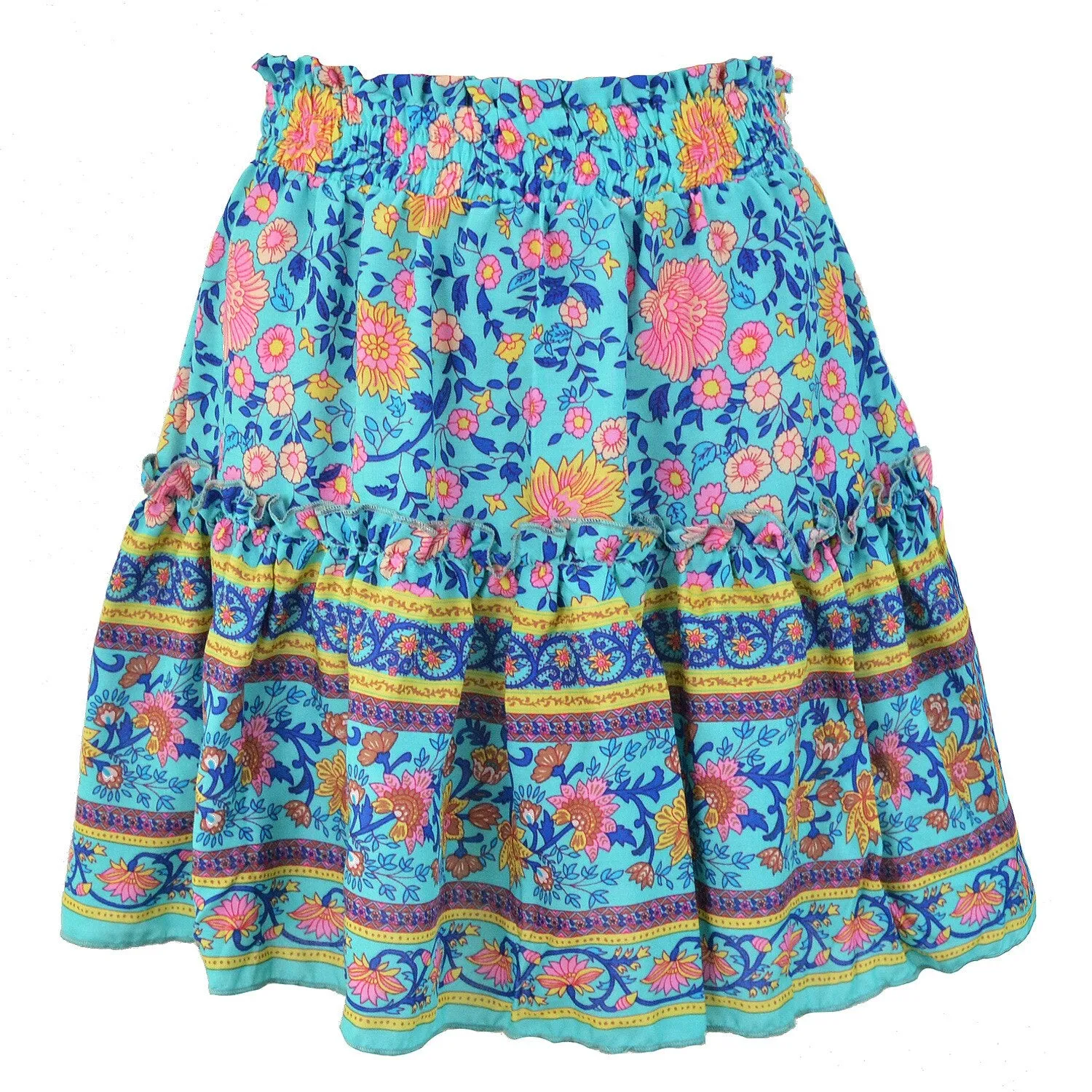 Ashore Shop New In Summer Floral Print Boho Beach Loose Short Skirt Women 2023