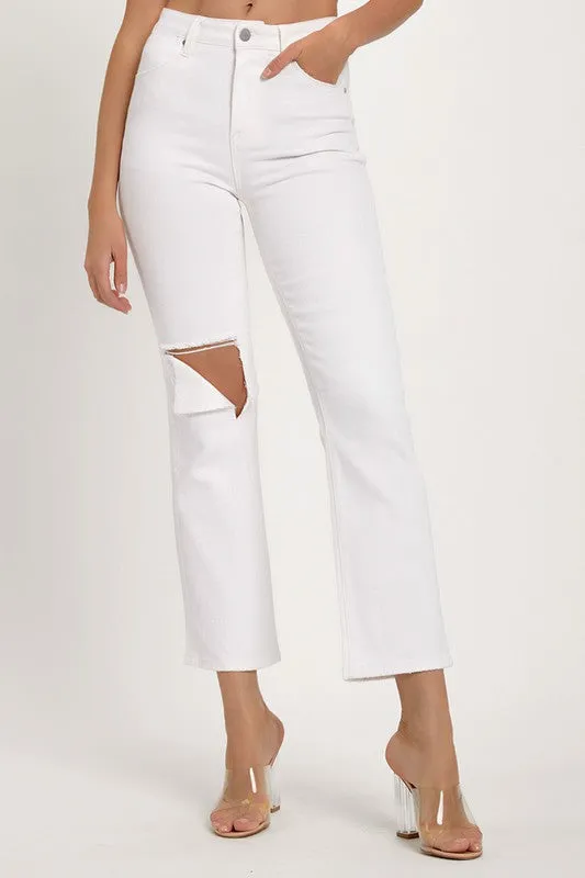 *BIANCA RELAXED FIT DISTRESSED WHITE JEAN