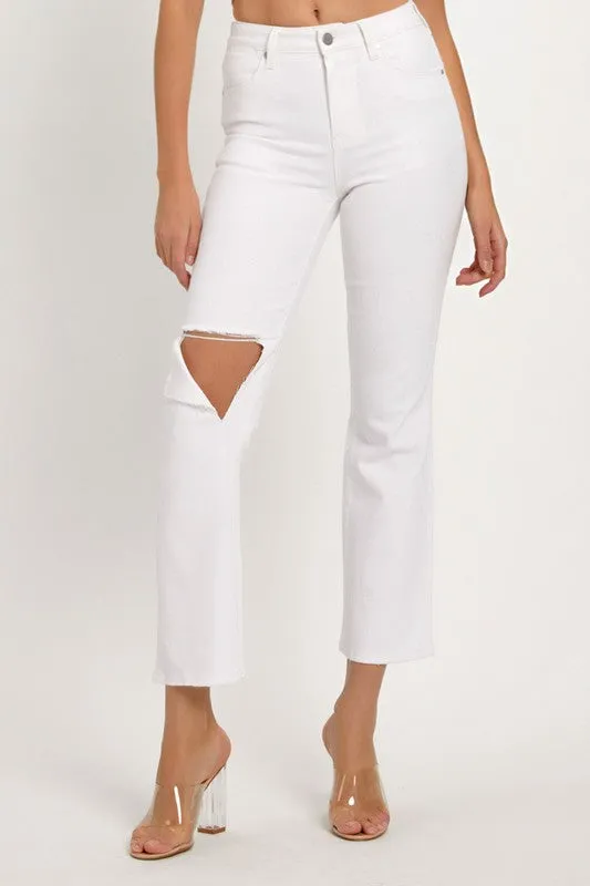 *BIANCA RELAXED FIT DISTRESSED WHITE JEAN