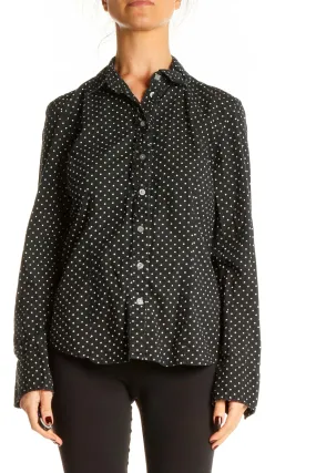 Black Polka Dot Formal Top