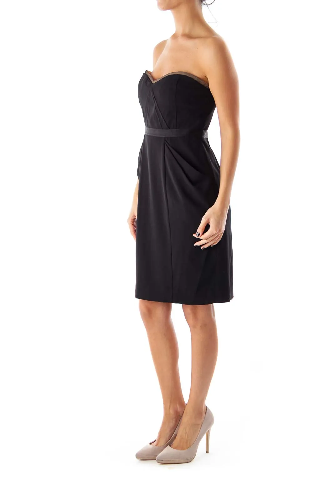 Black Strapless Empire Dress