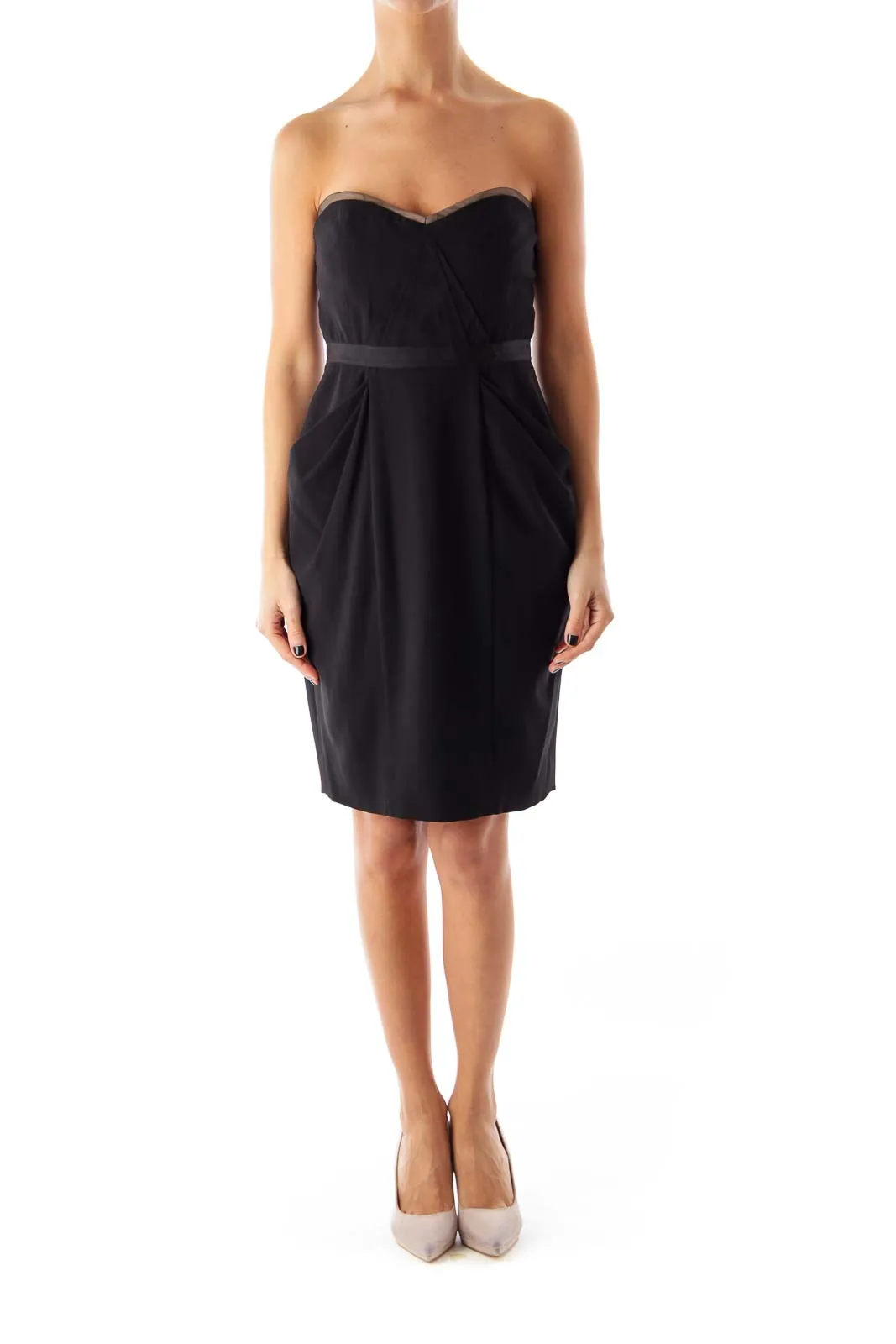 Black Strapless Empire Dress