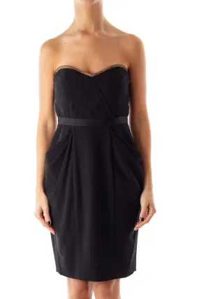 Black Strapless Empire Dress