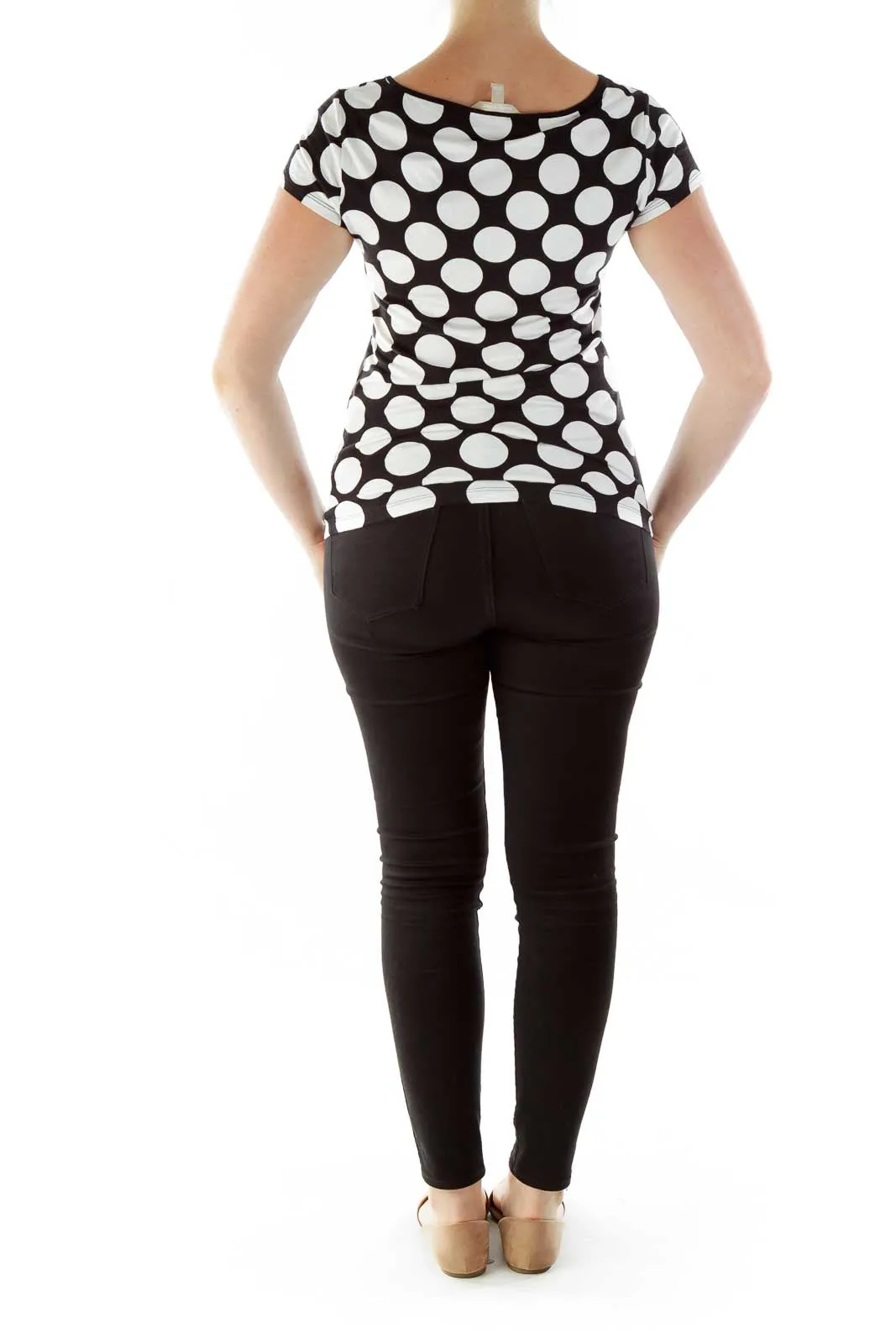 Black White Polka-Dot T-Shirt