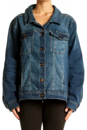 Blue Oversized Denim Jacket