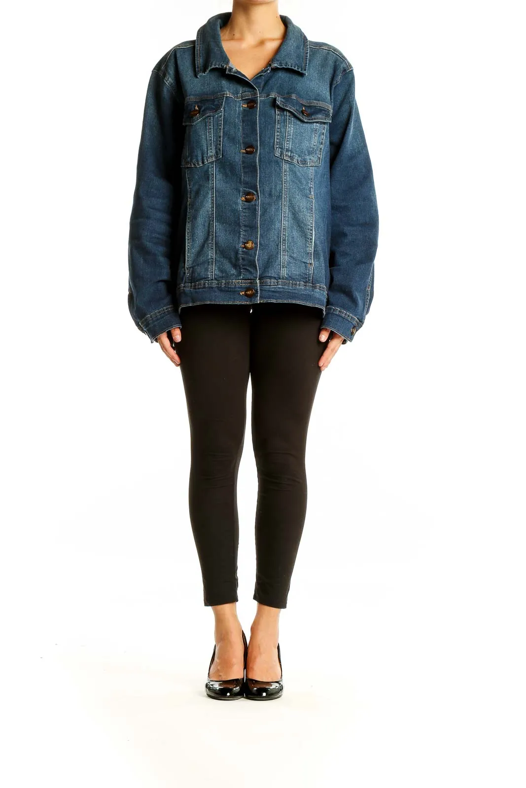 Blue Oversized Denim Jacket