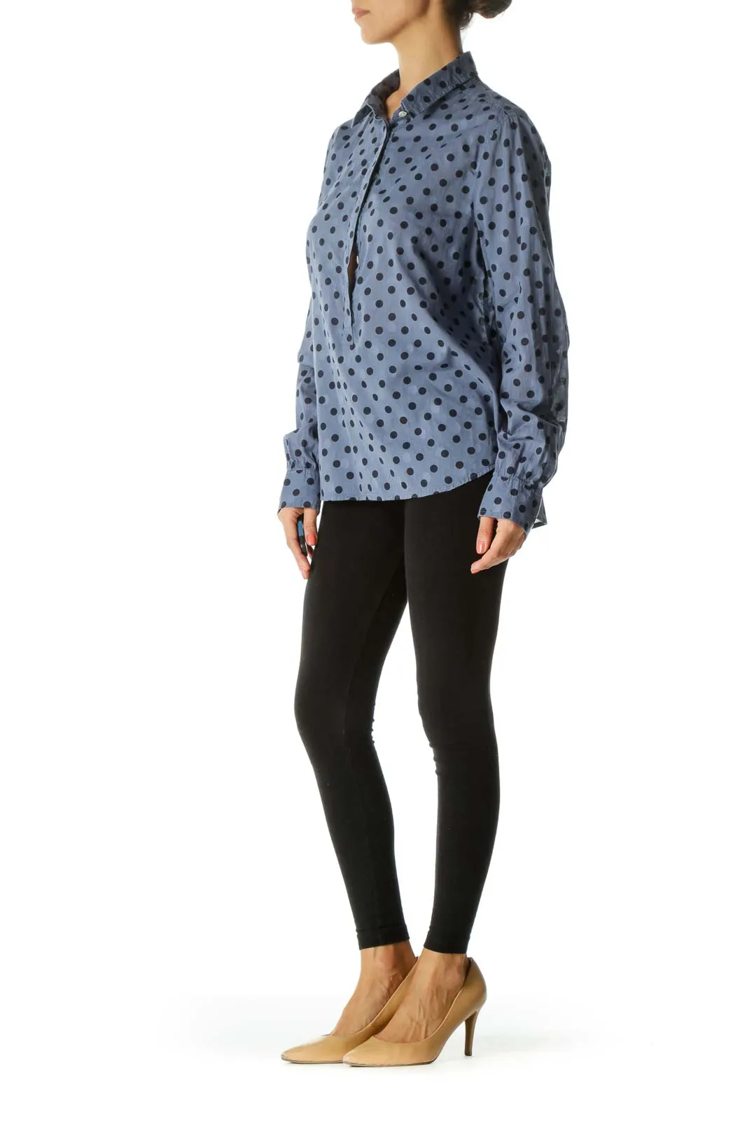 Blue Polka-Dot Shirt