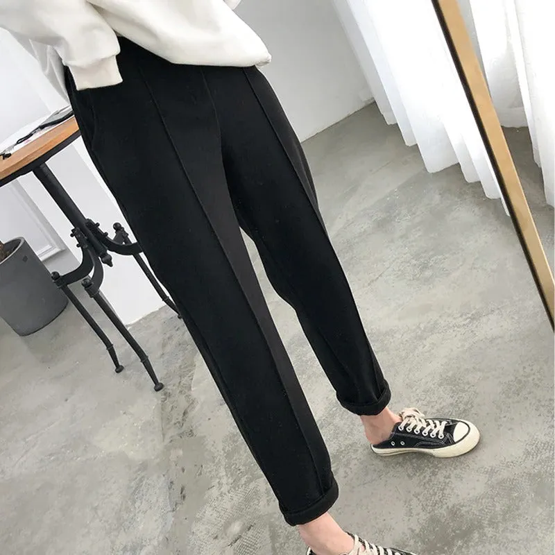 Casual Straight Trousers High-Wasted Loose Pants