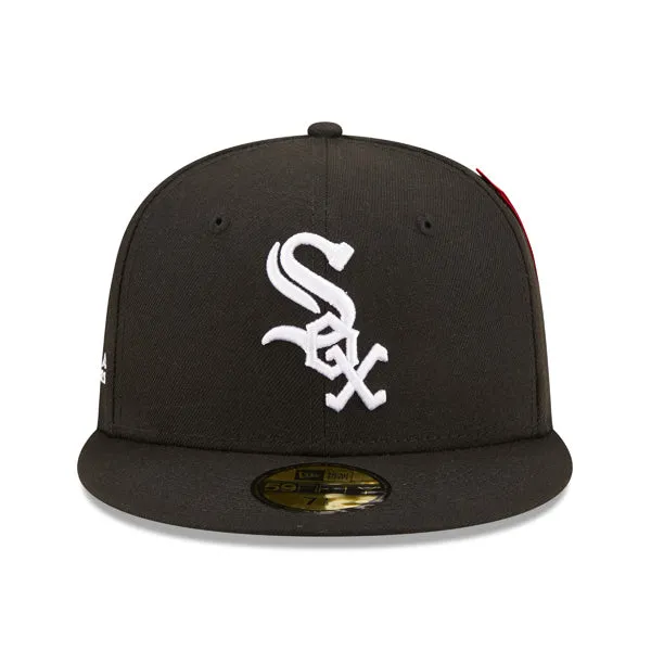 Chicago White Sox ALPHA INDUSTRIES X Exclusive New Era 59Fifty Fitted Hat - Black/UV