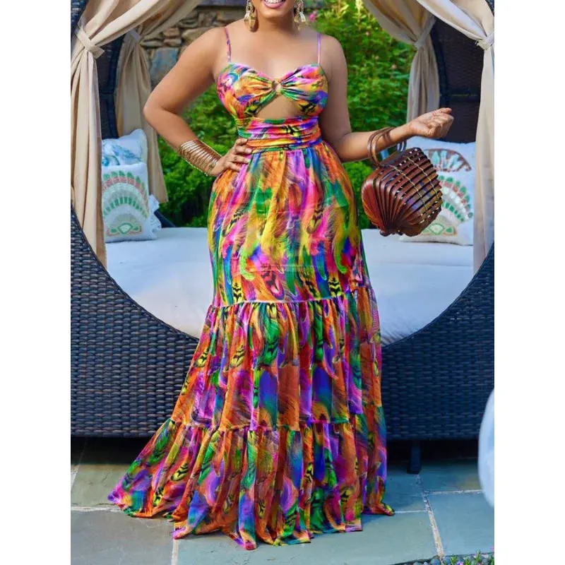 FashionSierra - 2024 Beach Vacation Sexy Fashion Leisure Maxi Boho Dress