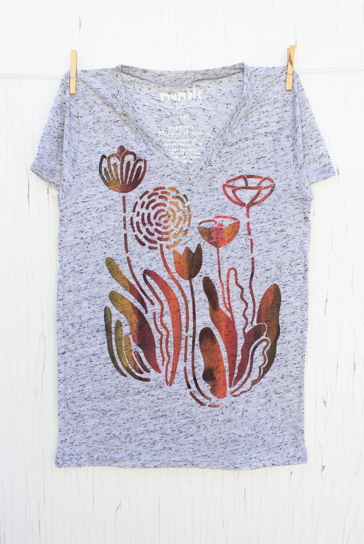 Floral Mixes - Pepper Unisex V-neck