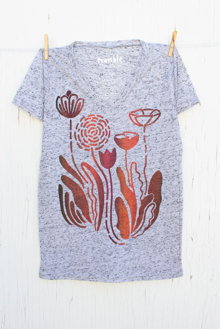 Floral Mixes - Pepper Unisex V-neck