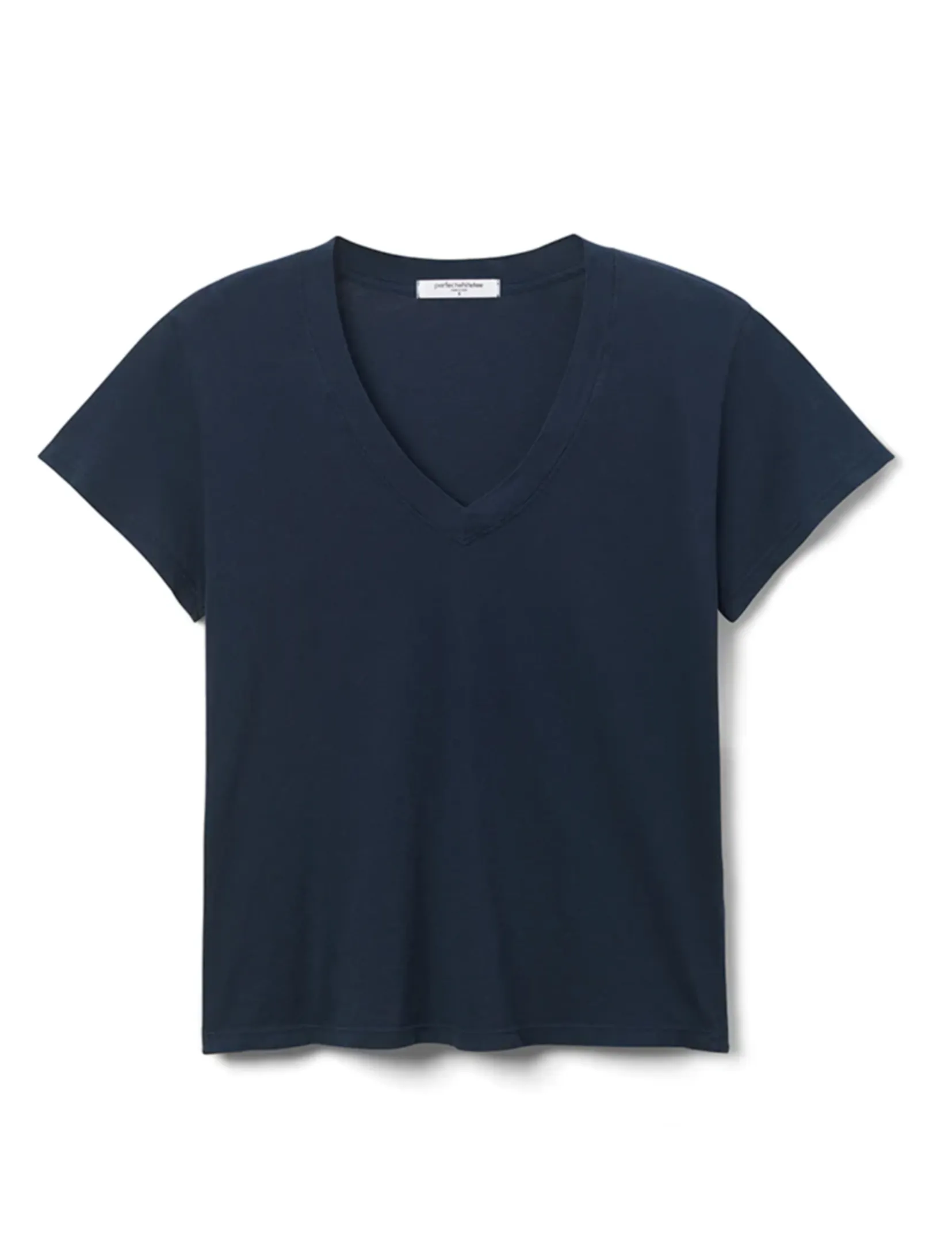 Hendrix V Neck Tee, Navy