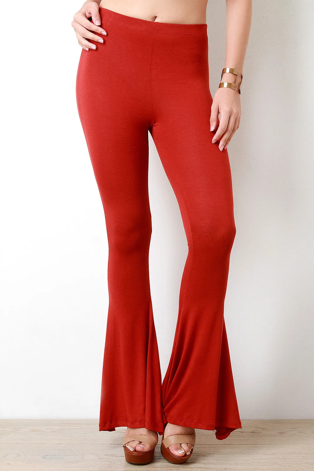 High Waisted Bell Bottom Pants