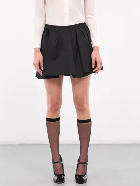 Irregular Pleated Skirt (SK02-WTT001-BLACK)