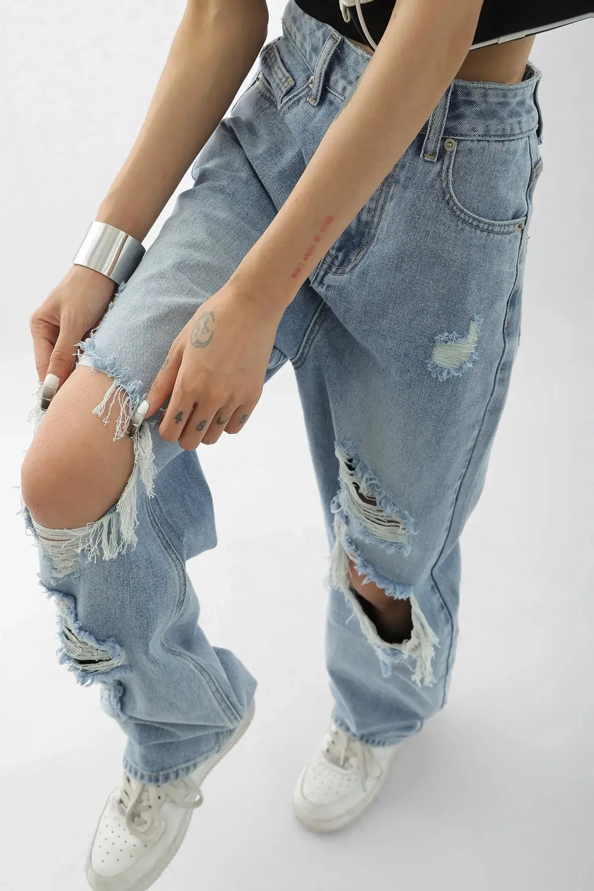 Light Blue Ripped jeans