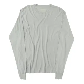 Long Sleeve Crew Neck Cotton Tee - Frost #9051