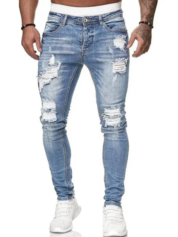 Men's Ripped Slim Skinny Jeans