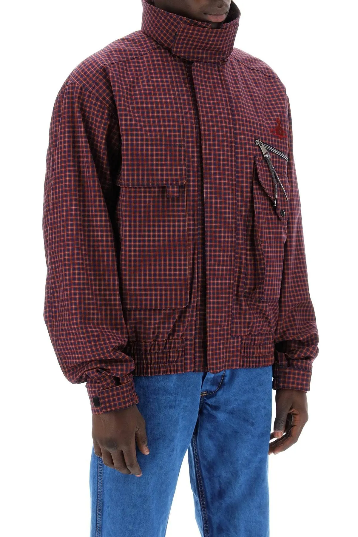 MICRO TARTAN MEMPHIS BOMBER JACKET