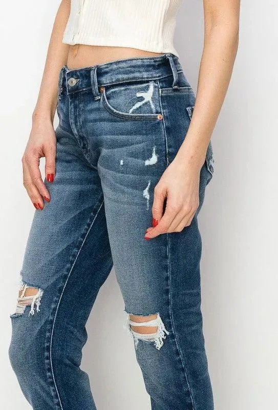 Mid Rise Boyfriend Jeans