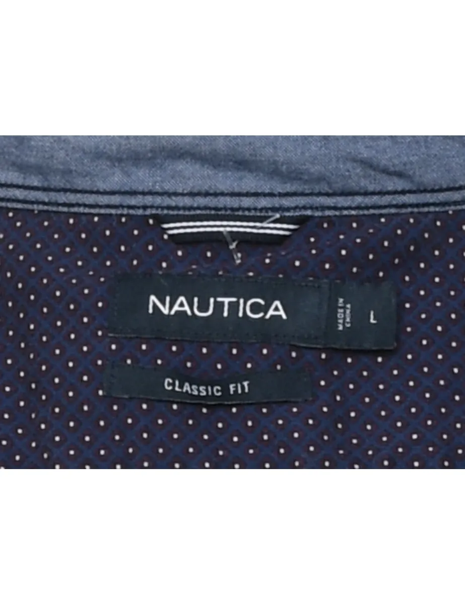 Nautica Polka Dot  Smart Shirt - L