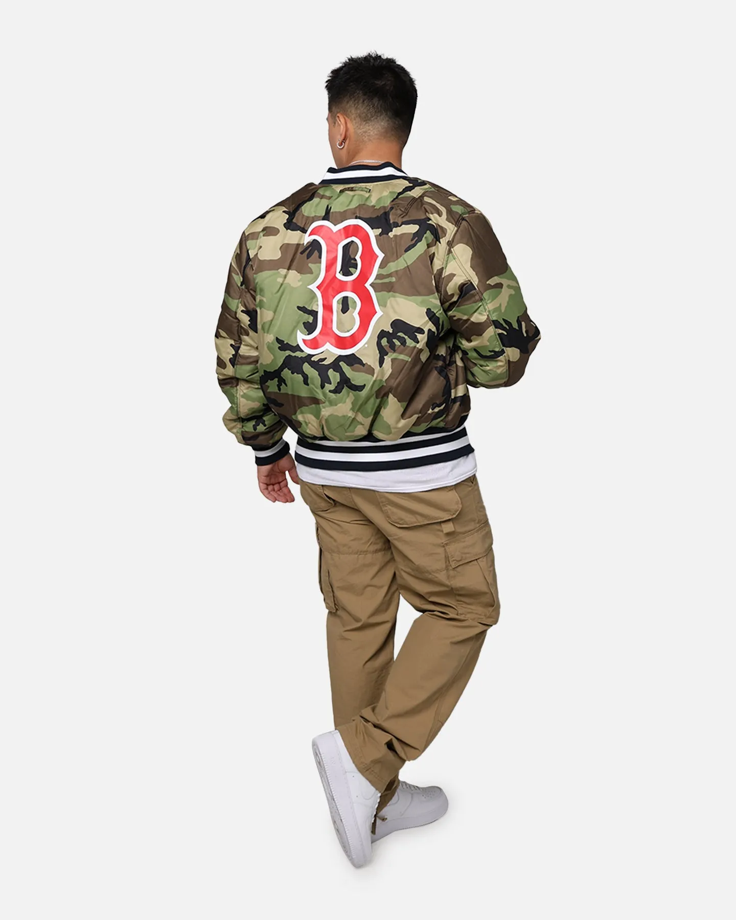 New Era X Alpha Series X MLB Boston Red Sox MA-1 Bomber Jacket Navy