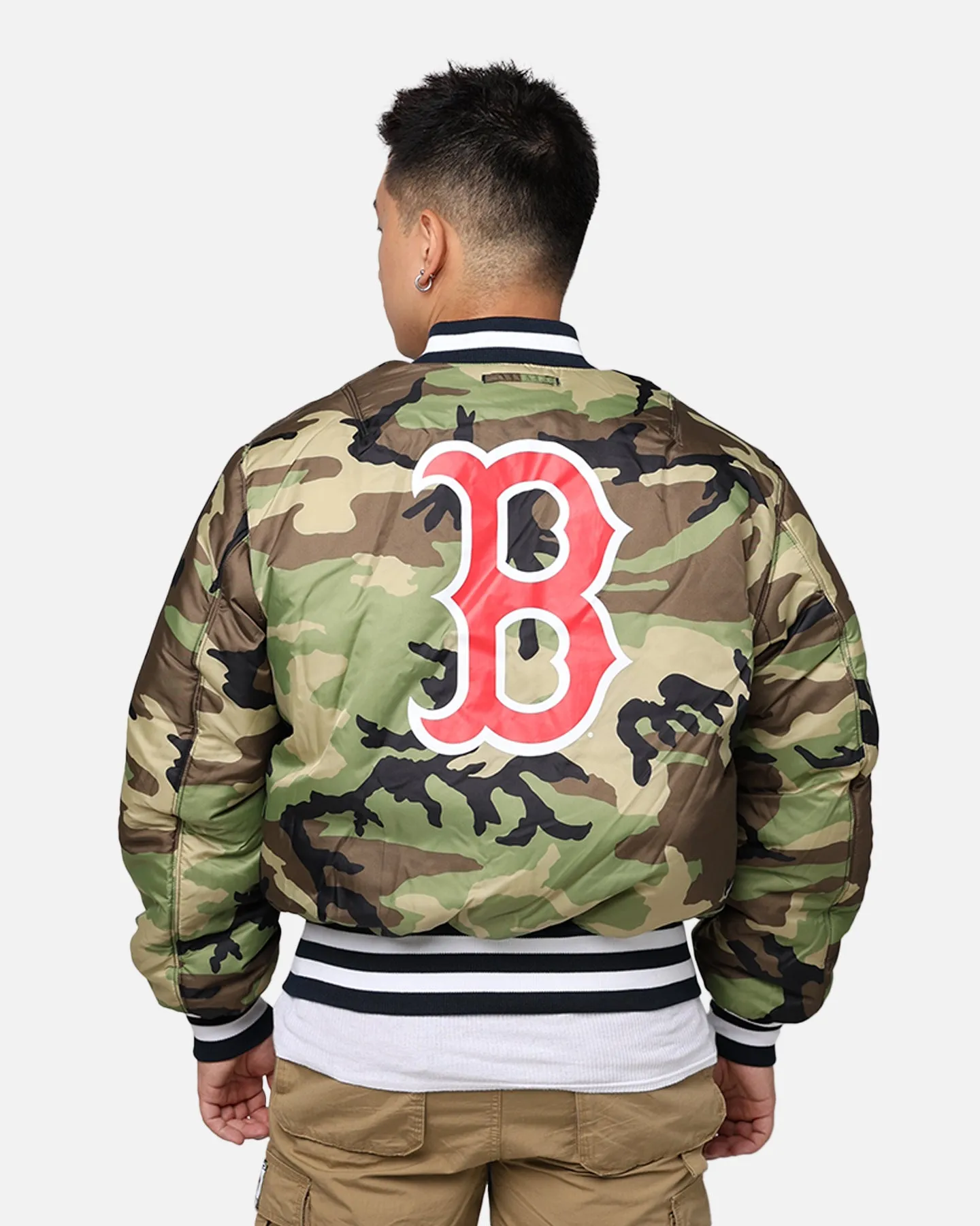 New Era X Alpha Series X MLB Boston Red Sox MA-1 Bomber Jacket Navy