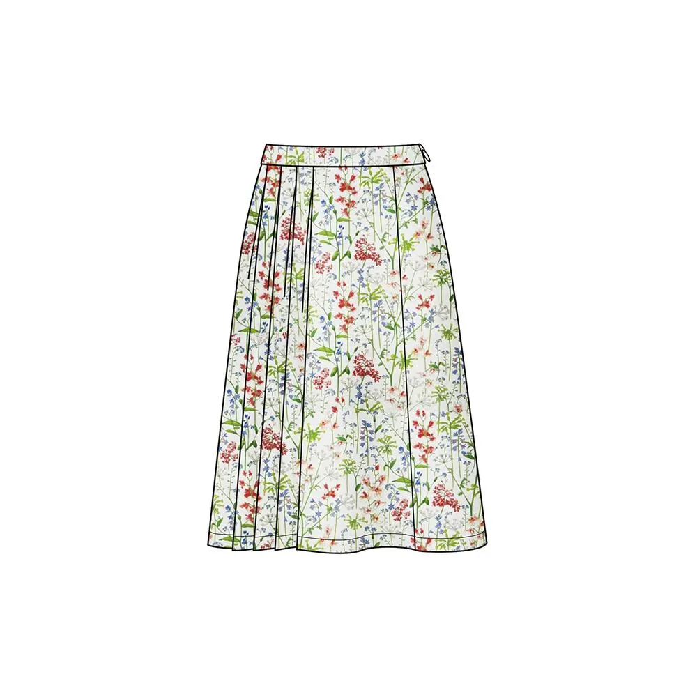 Newlook Pattern N6659 Misses' Pleated Skirt With Or Without Front Slit Opening