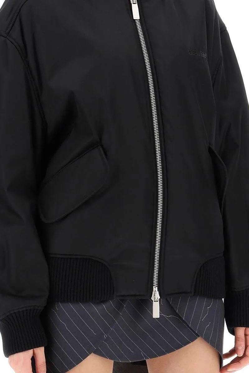 NYLON TWILL BOMBER JACKET