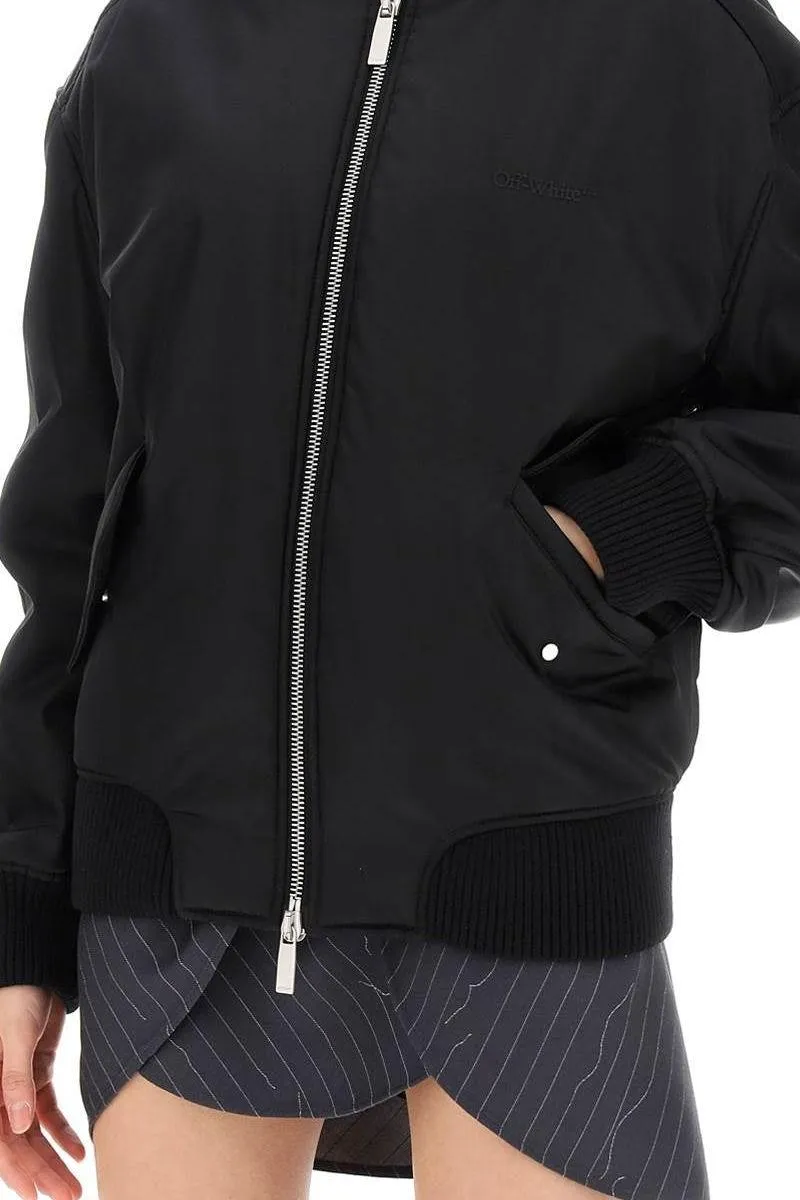 NYLON TWILL BOMBER JACKET