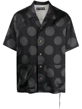 Open Collar Polka Dot Shirt