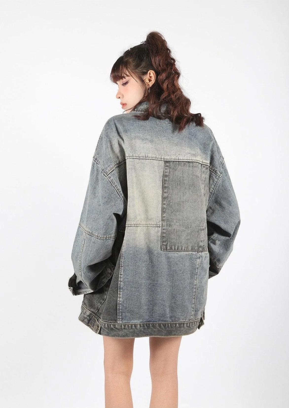 Patchwork Oversized Denim Jacket