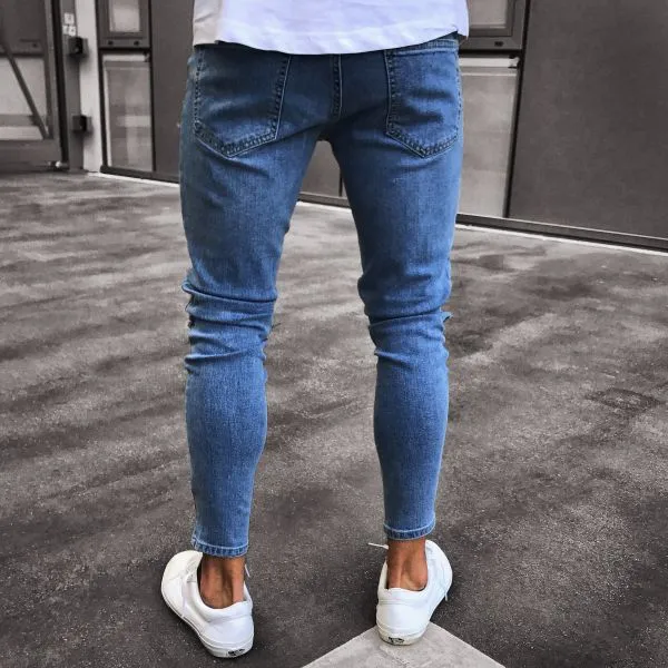 Peace Sign Ripped Skinny Jeans - 3 Colours