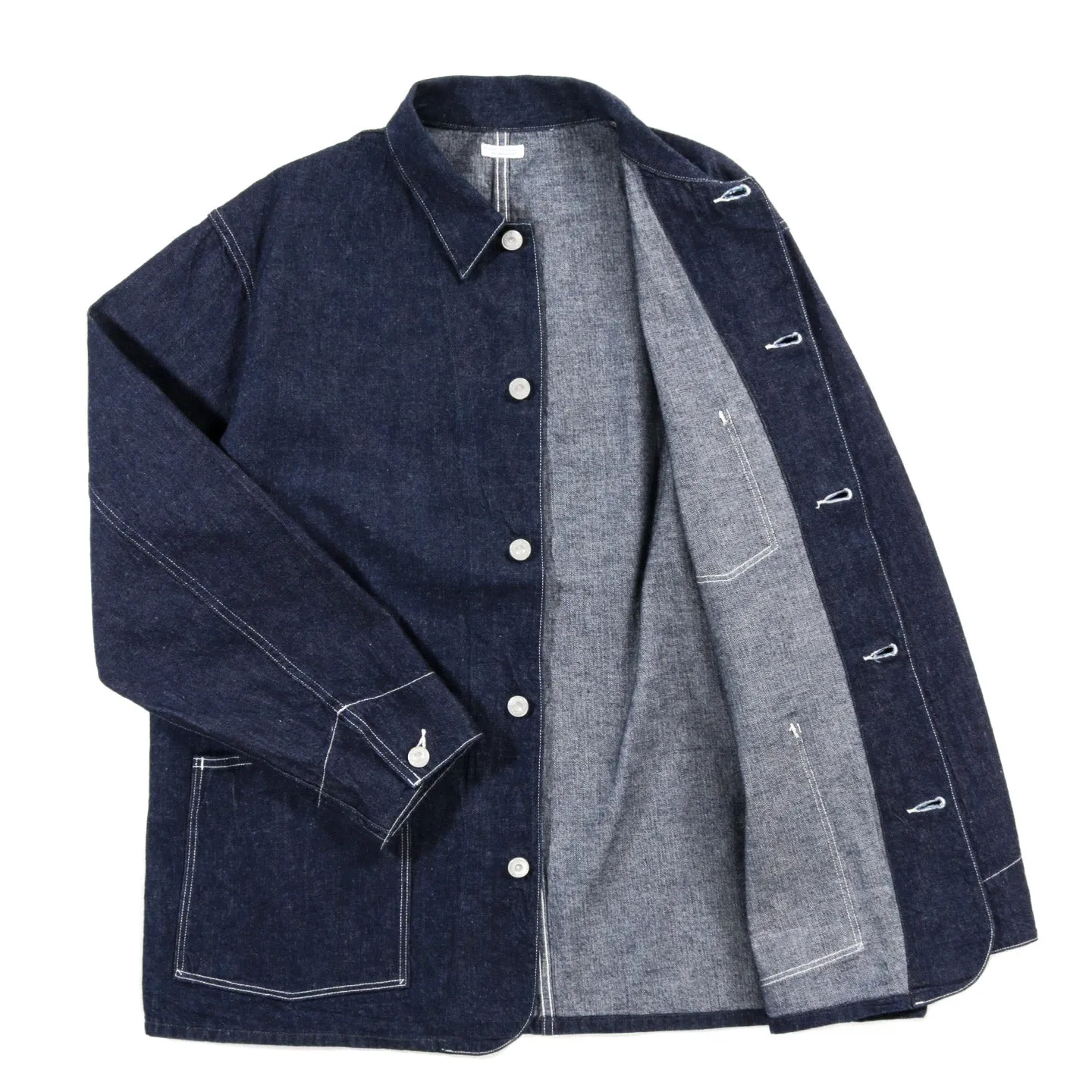 PHIGVEL MAKERS DENIM CHORE COAT INDIGO