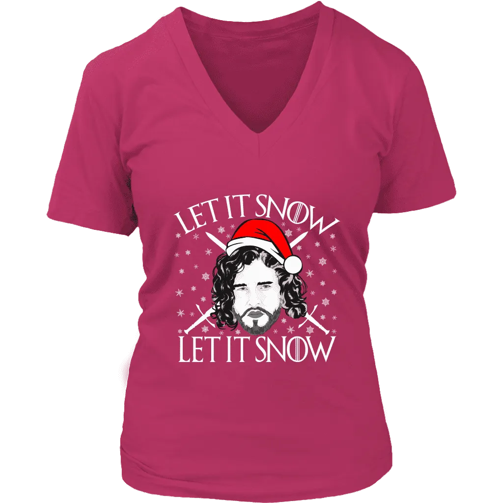 "Let It Snow" V-neck Tshirt