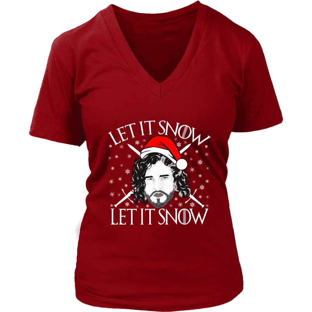 "Let It Snow" V-neck Tshirt