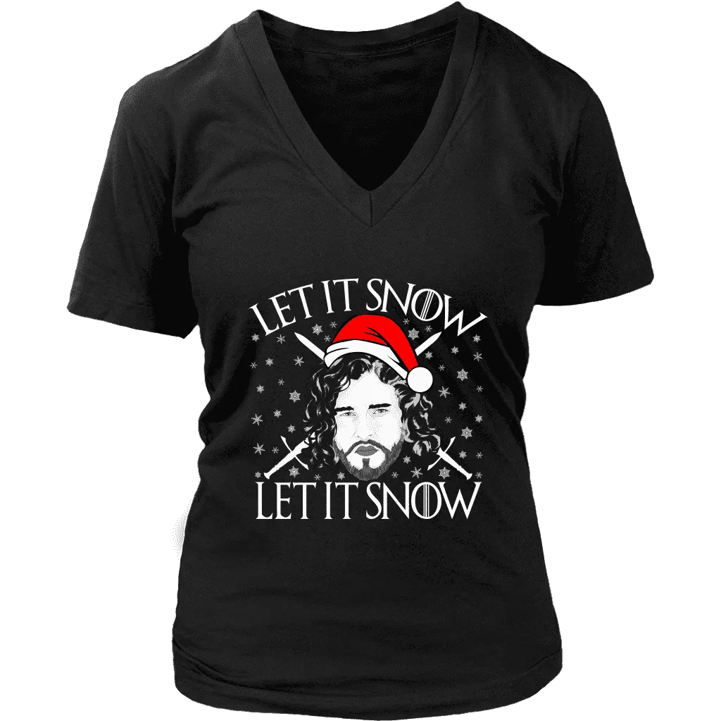 "Let It Snow" V-neck Tshirt