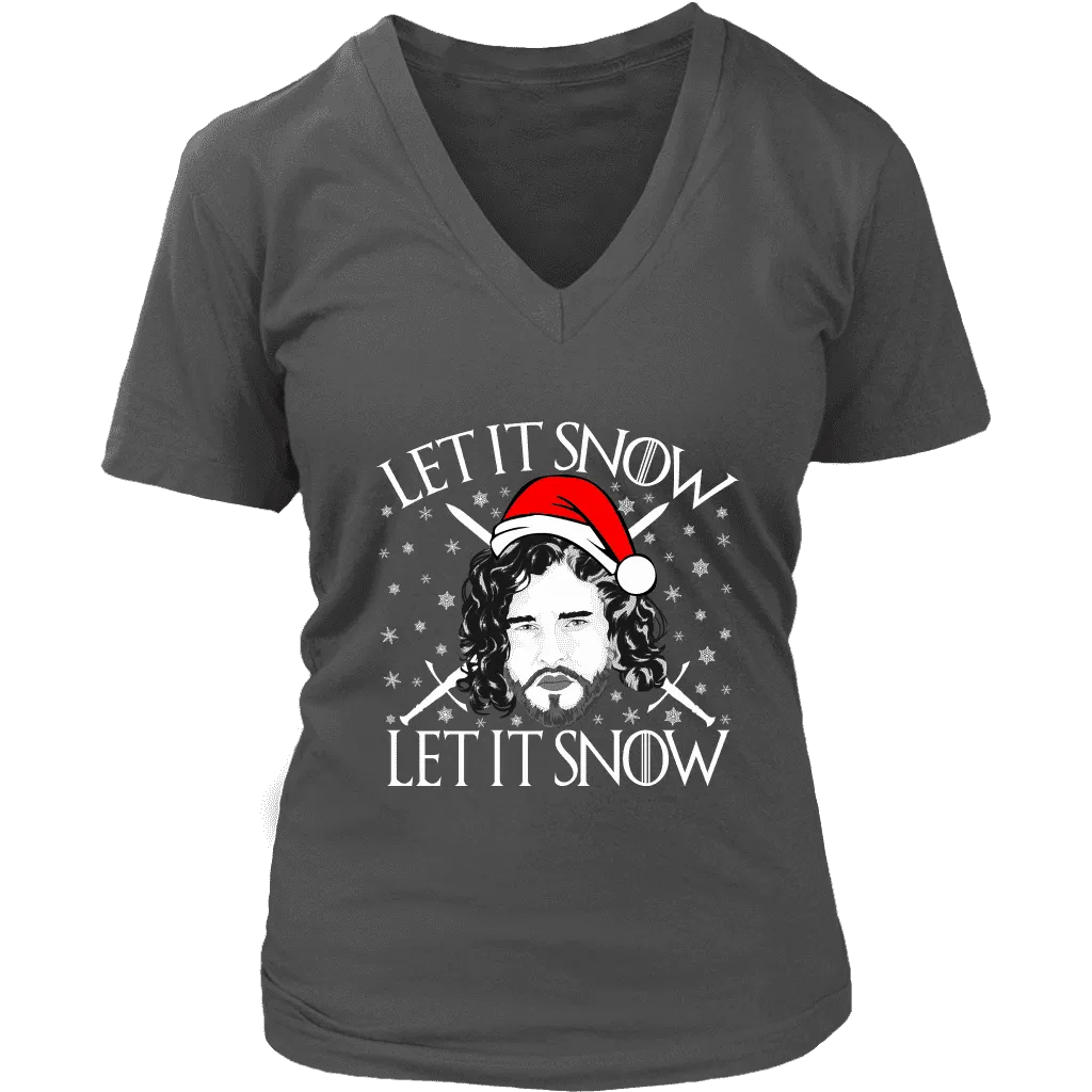 "Let It Snow" V-neck Tshirt