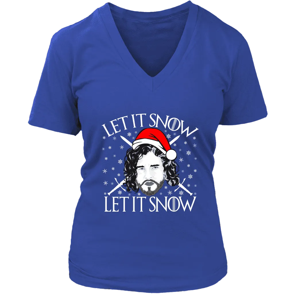 "Let It Snow" V-neck Tshirt