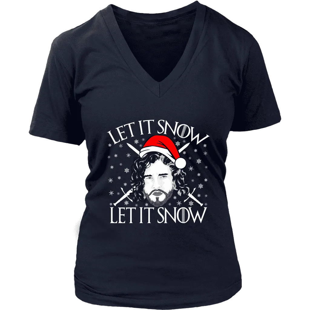 "Let It Snow" V-neck Tshirt