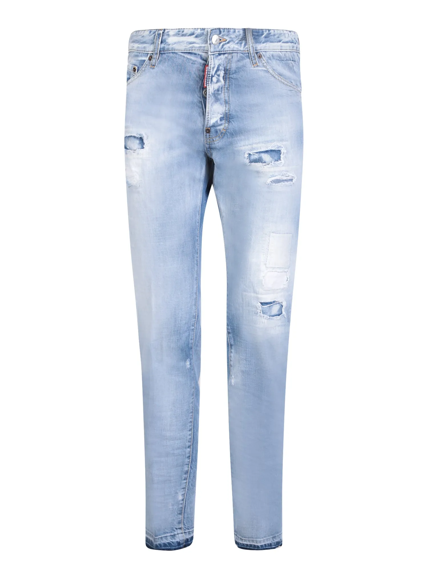 Ripped light blue jeans