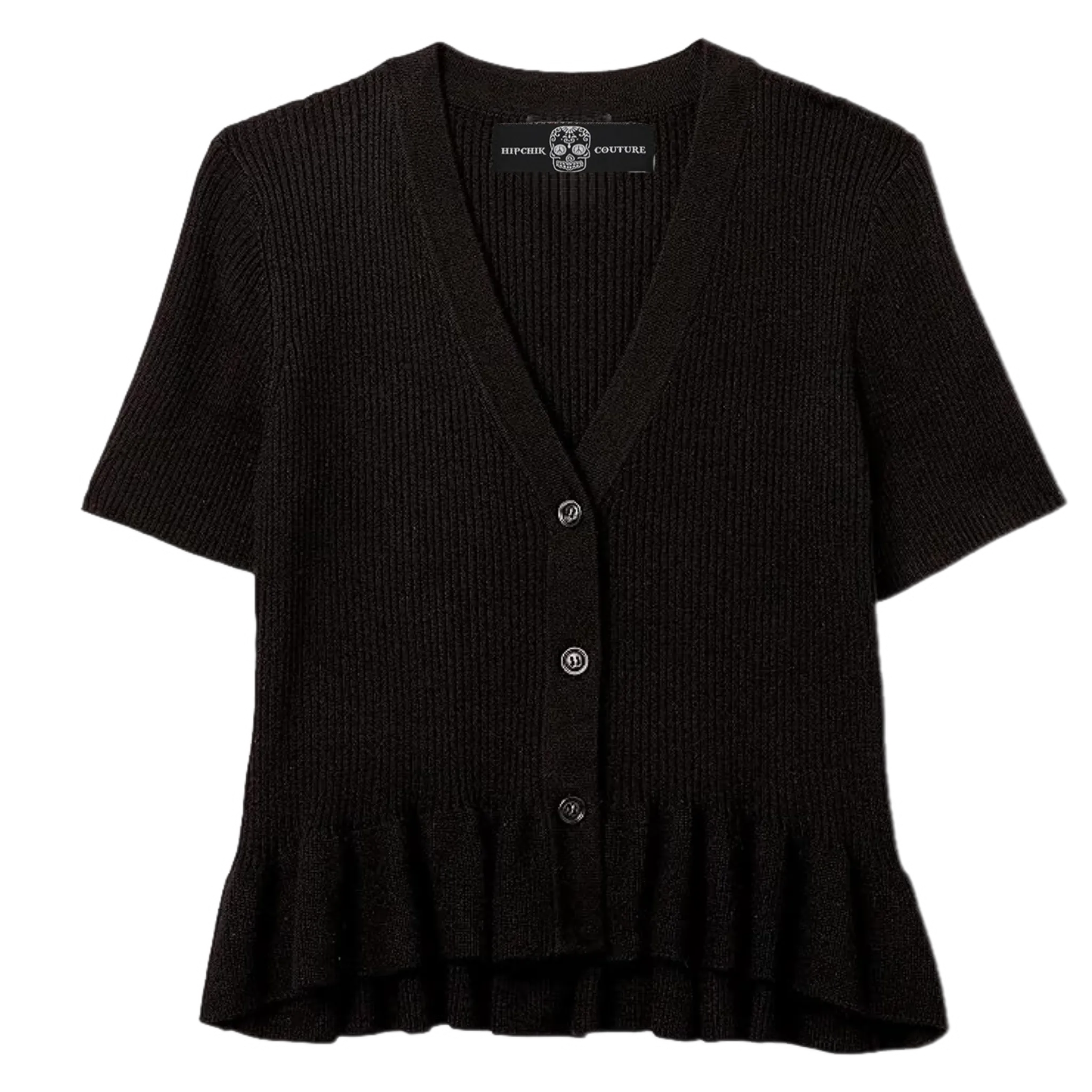 Ruffled Rib Cardigan