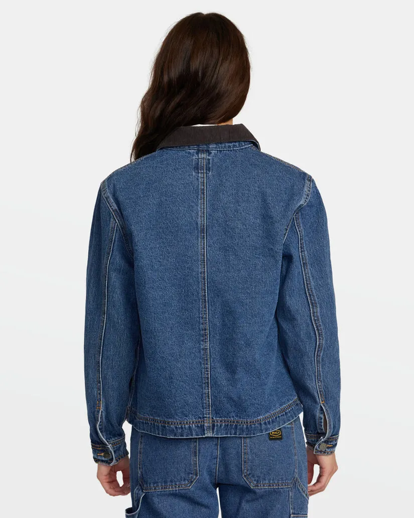 RVCA RECESSION DENIM CHORE COAT